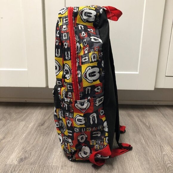 NWT Walt Disney World Backpack Mickey Mouse Black Red Yellow School Bookbag Bag main image 4